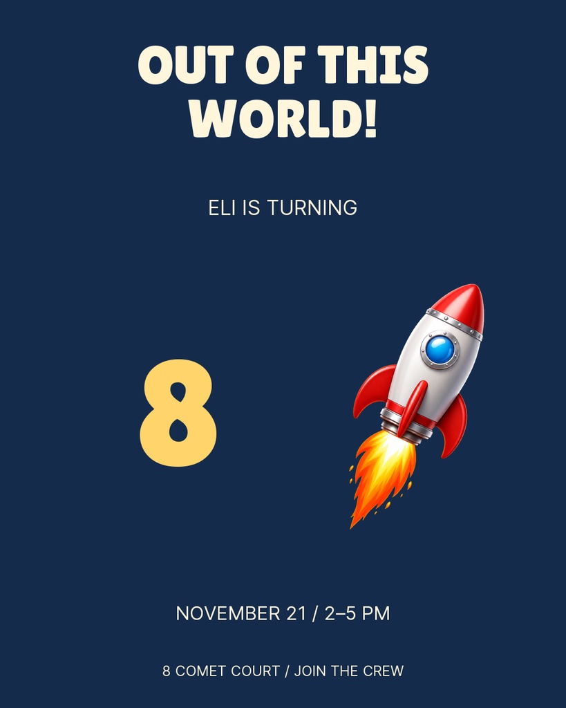 Preview for Eight Is Out Of This World Portrait Post Template