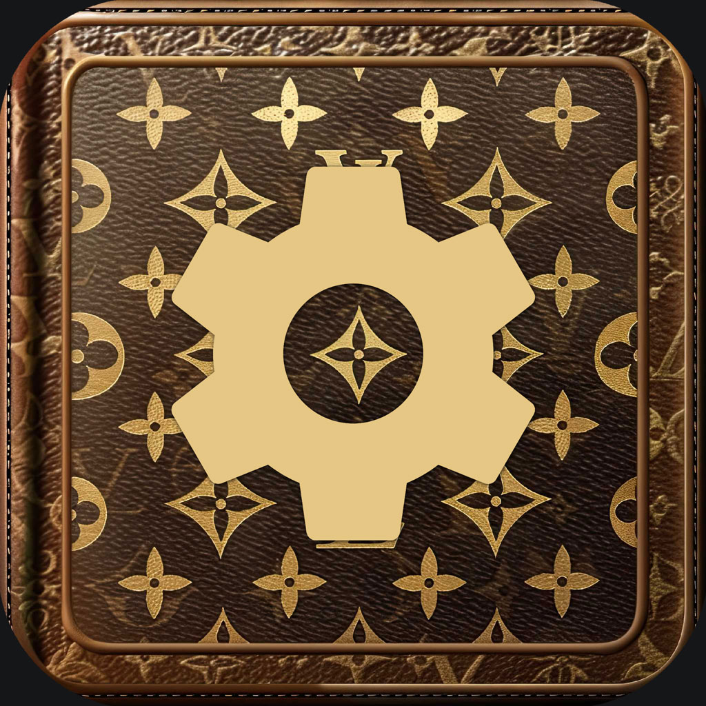 Luxury leather handbag with gold accents and intricate pattern