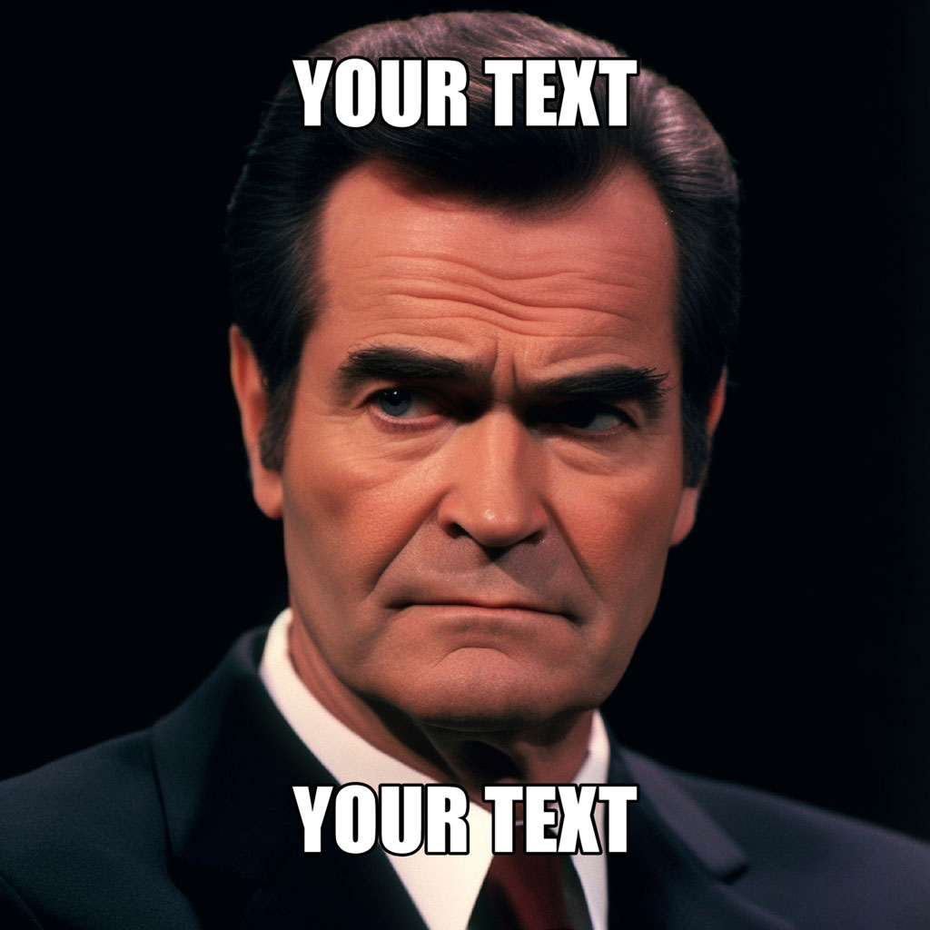 A man in a suit with a disapproving expression.