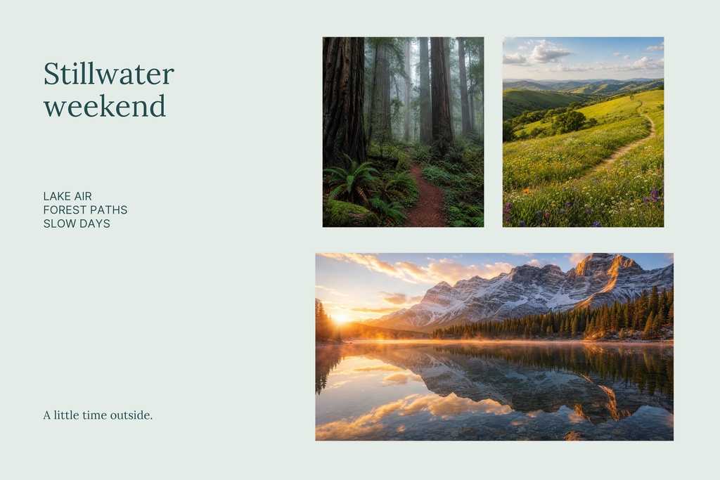 Preview for Stillwater Weekend Landscape Collage Template
