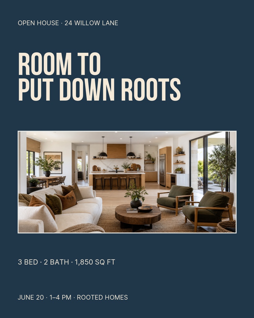 Preview for Room To Put Down Roots Portrait Post Template