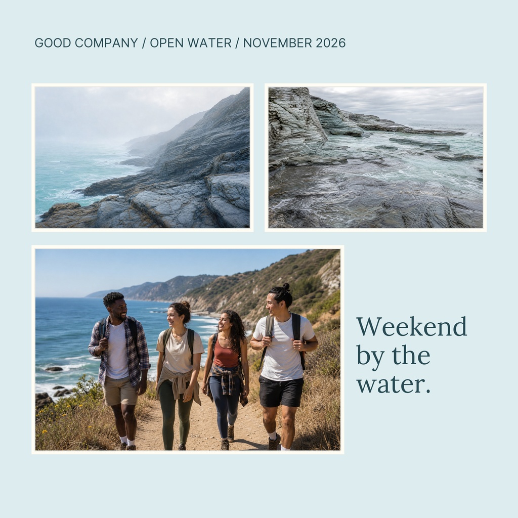 Preview for Weekend By The Water Square Collage Template