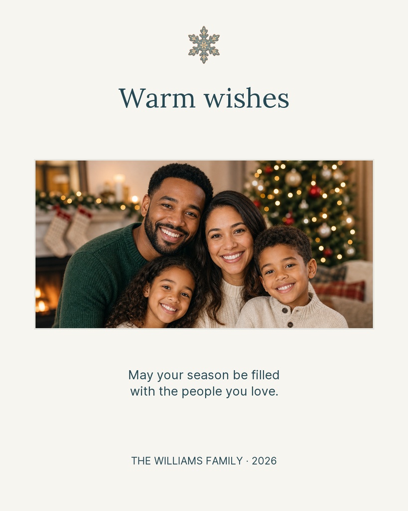 Preview for Winter Keepsake Portrait Template
