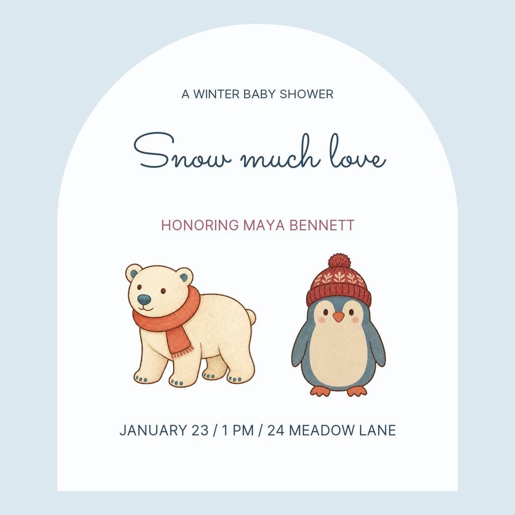 Preview for Snow Much Love Square Post Template