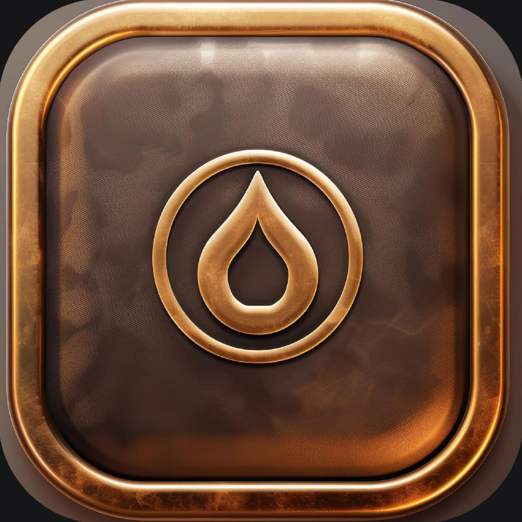 Golden droplet icon