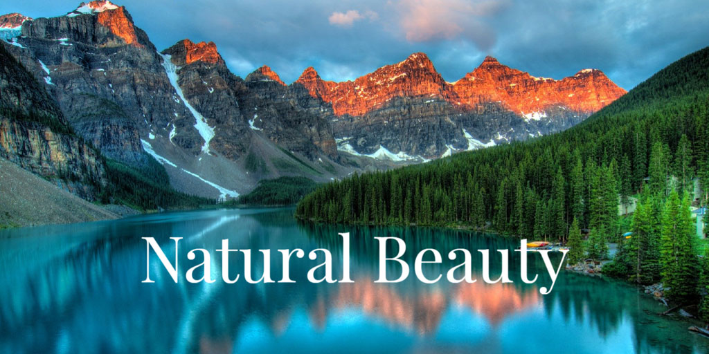 Mountain range with a lake and trees