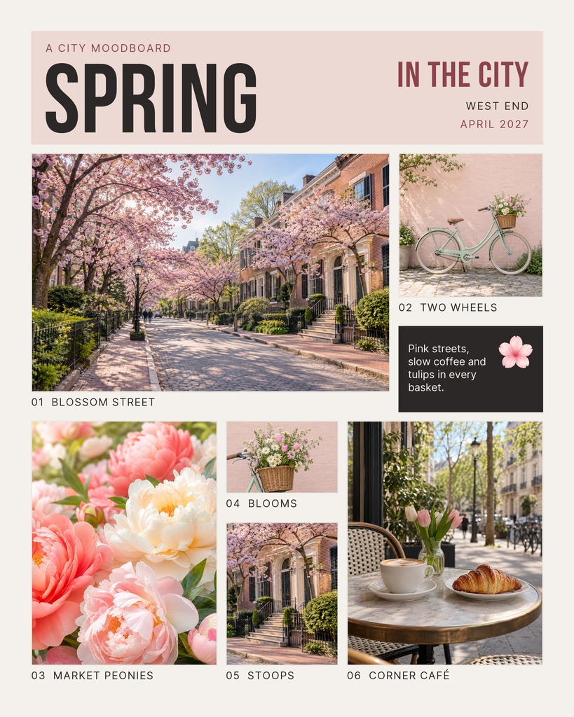 Preview for Spring In The City Memory Page Template