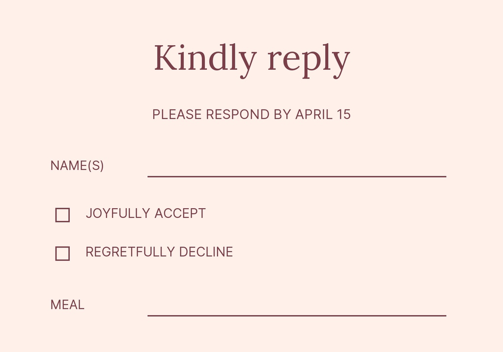 Preview for A Promise In Bloom Rsvp Card Template
