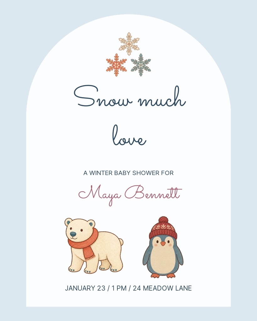 Preview for Snow Much Love Portrait Post Template