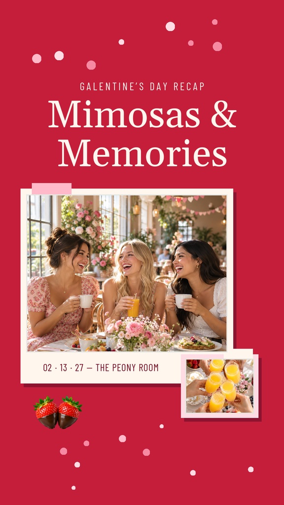 Preview for Galentine's Brunch Recap Static Reel Cover Template