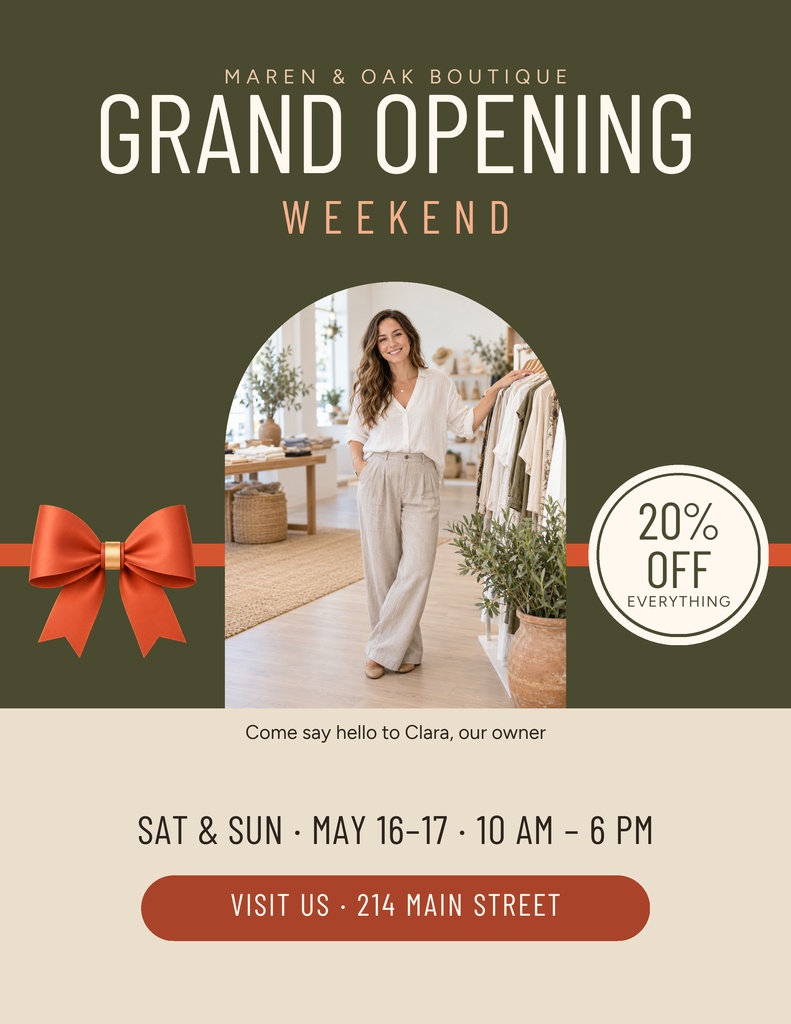 Preview for Our Grand Opening Weekend Letter Flyer Template