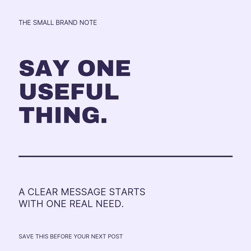 Square social post template with lavender background, bold headline, and minimal black text.