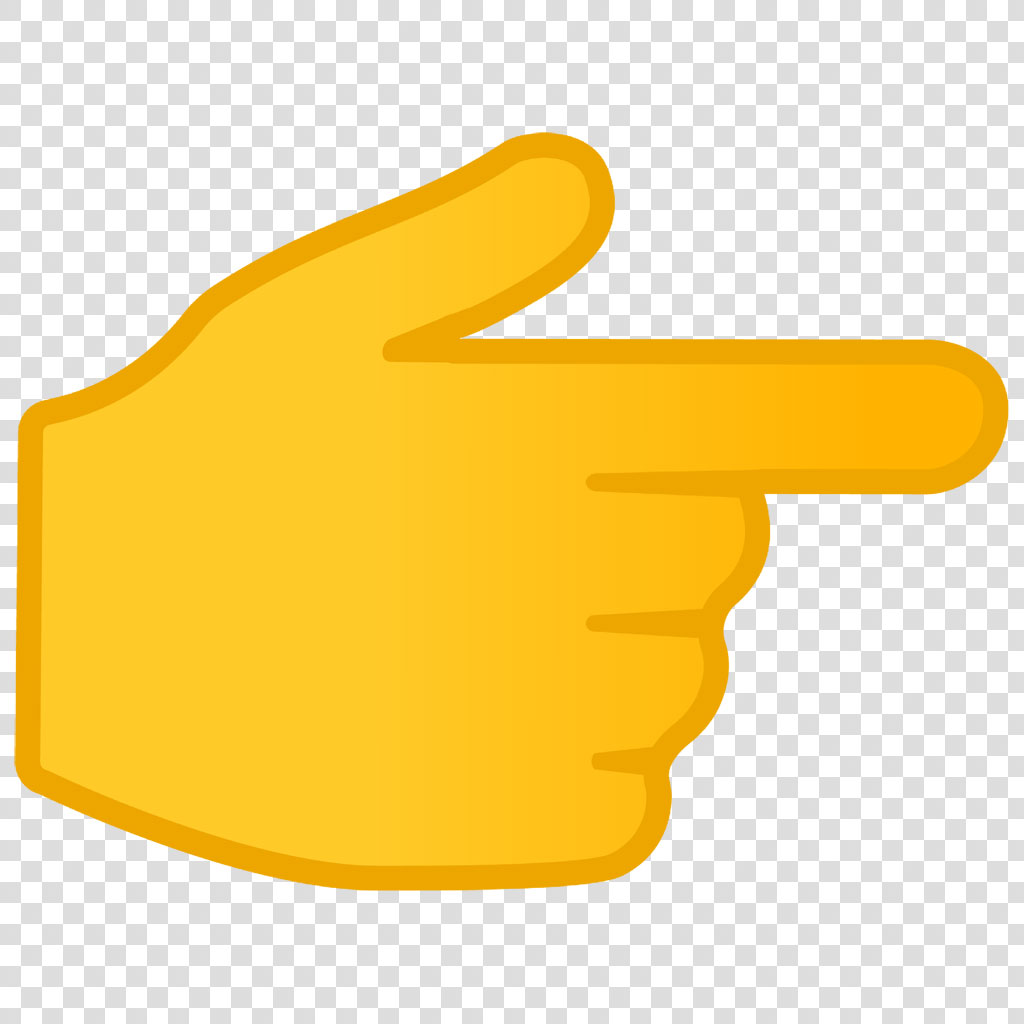 Yellow hand pointing right