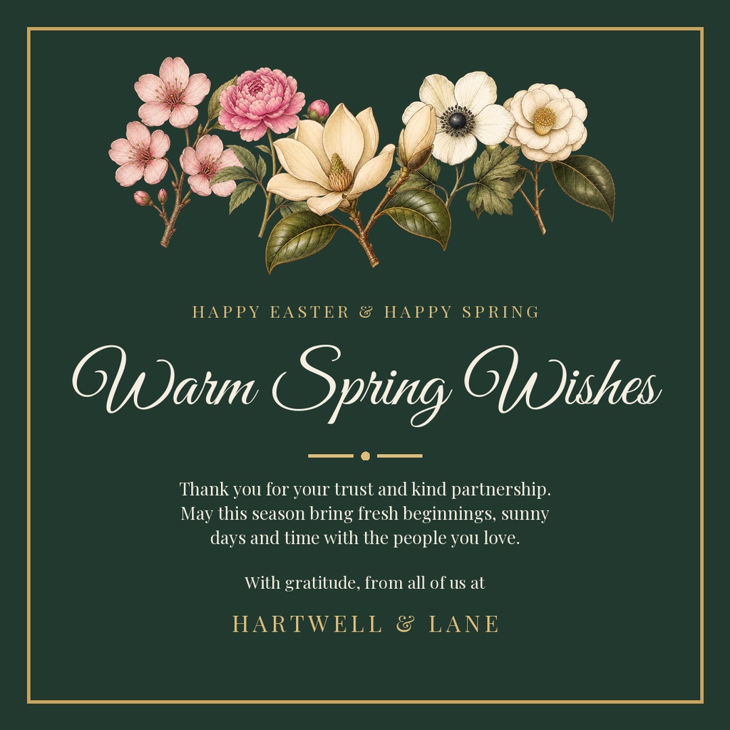 Preview for Warm Spring Wishes From Our Team Square Post Template