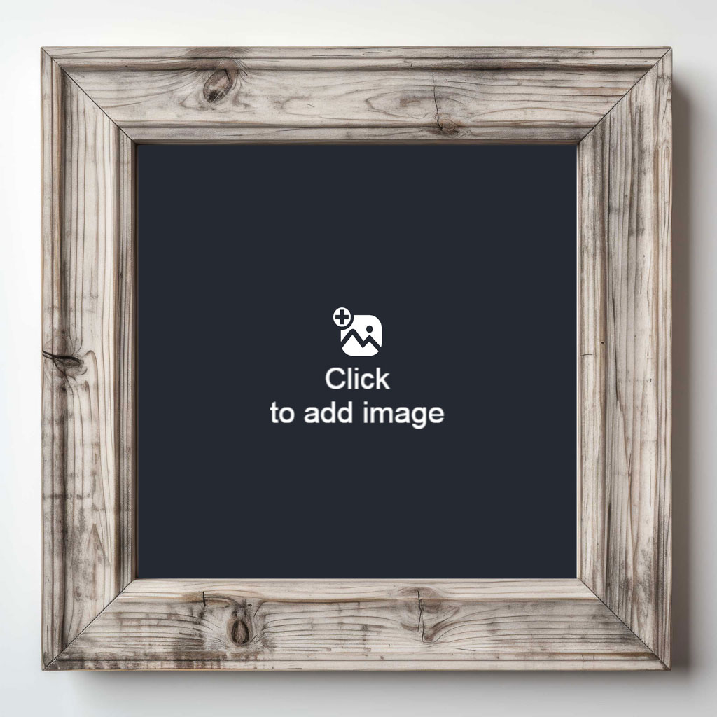 Distressed wooden frame with a black chalkboard