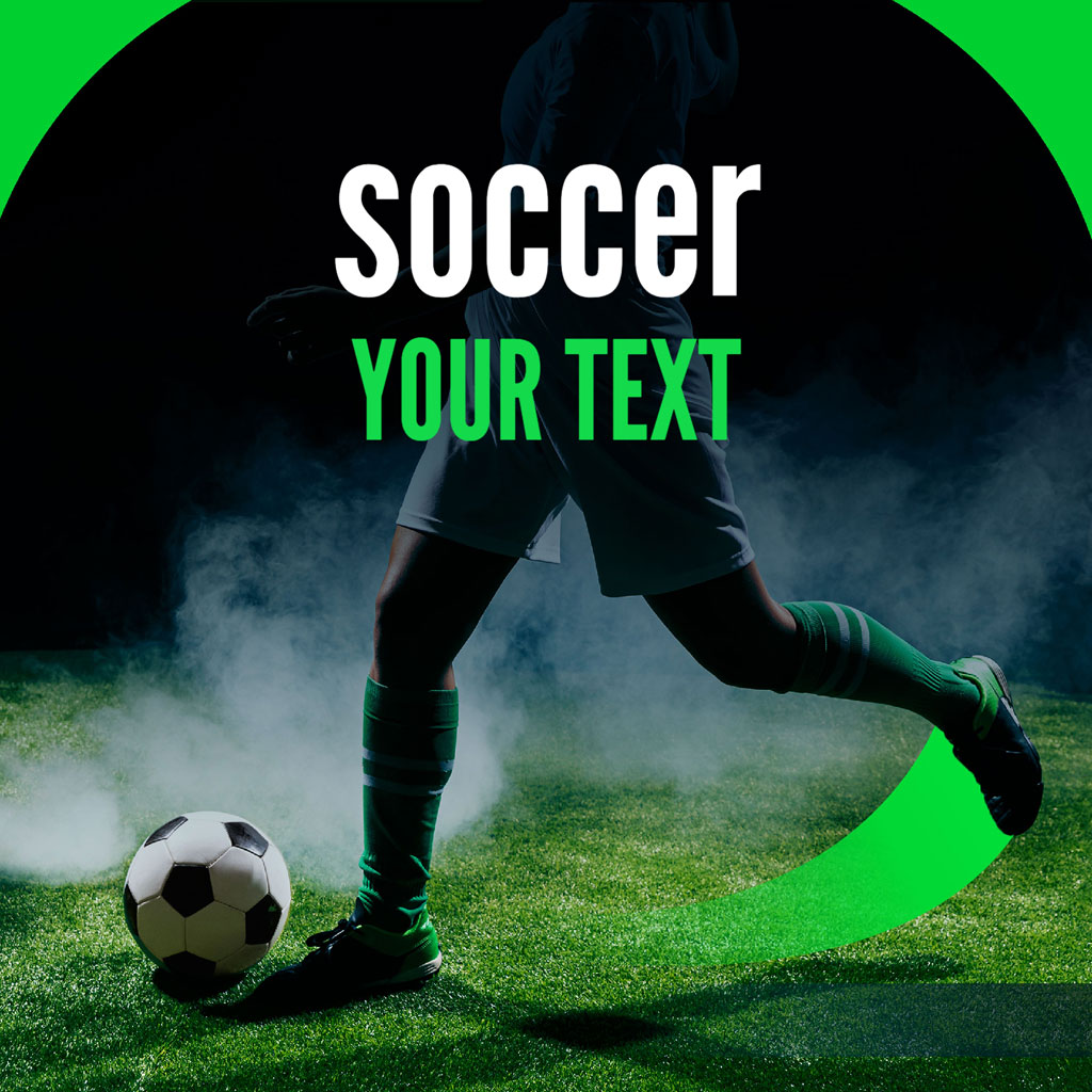 Soccer player kicking a ball on a field with smoke