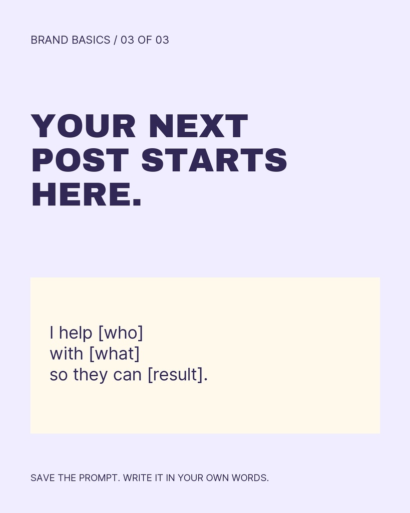 Portrait social media template with bold headline and a text box for a call to action.