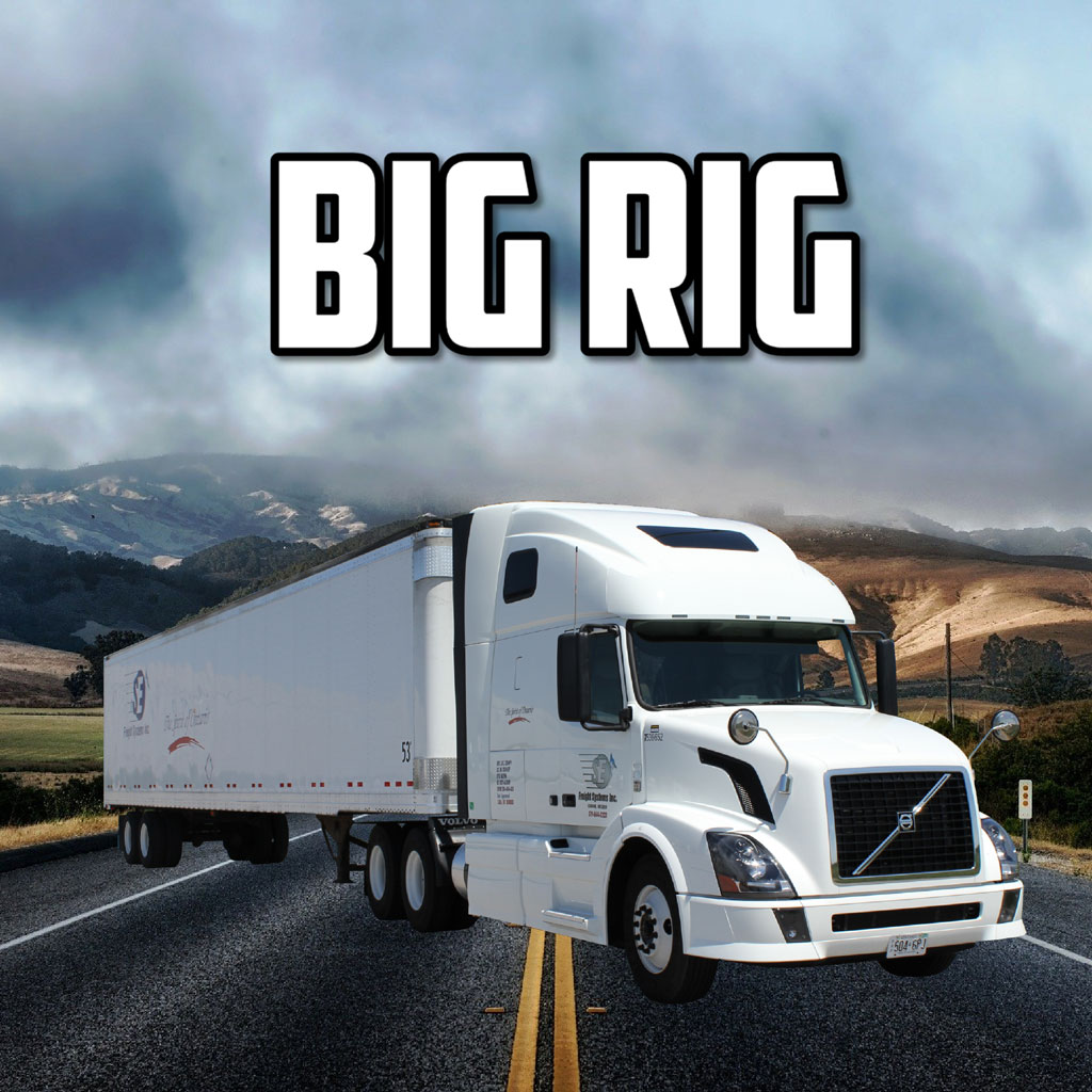 White Volvo semi-truck with trailer on a highway