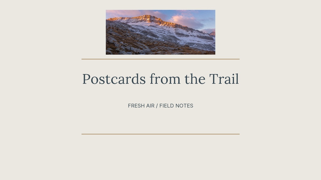 Preview for Postcards From The Trail Youtube Banner Template