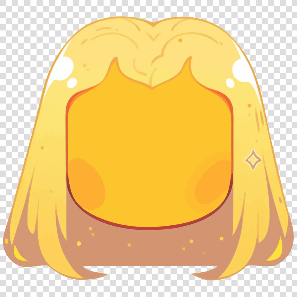 Back view of an anime girl with long blonde hair