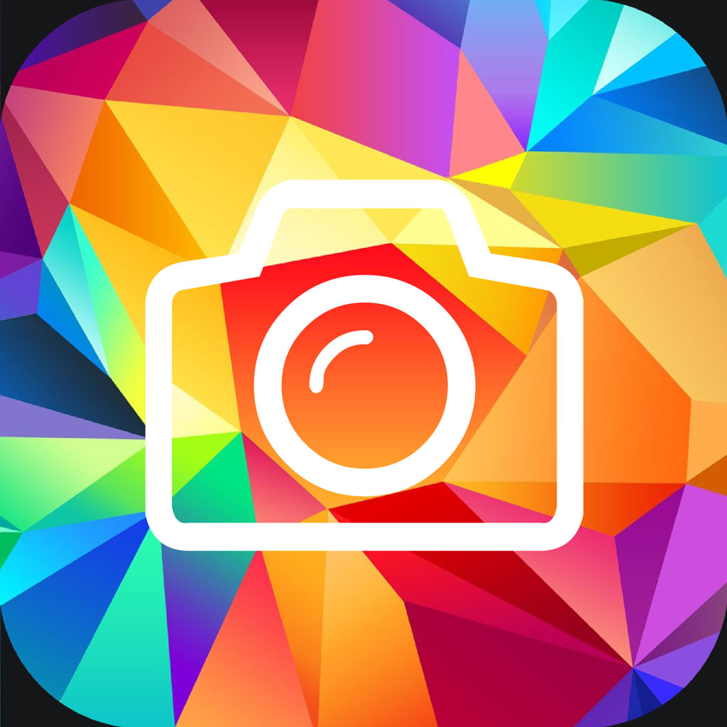Camera icon on a vibrant background