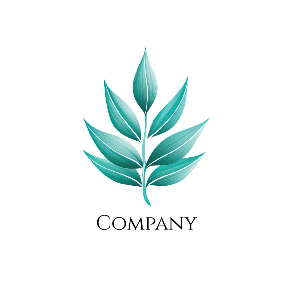 Teal leaf logo with seven leaves and the word COMPANY below it