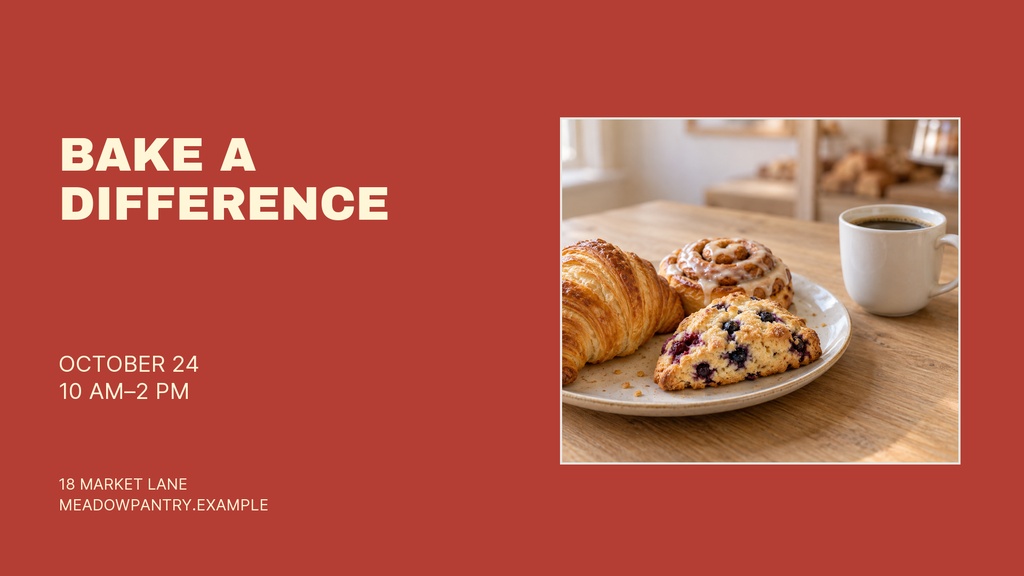 Preview for Bake A Difference Landscape Graphic Template