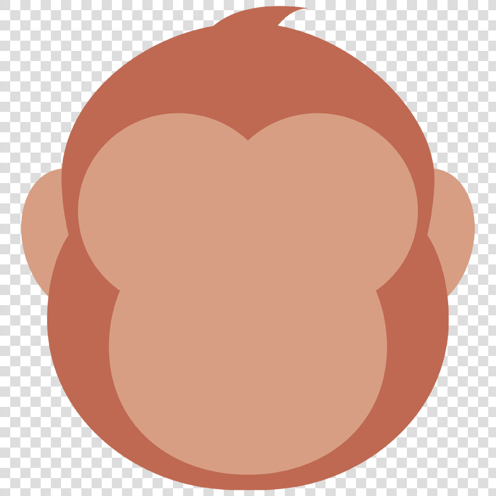 Cartoon monkey face icon