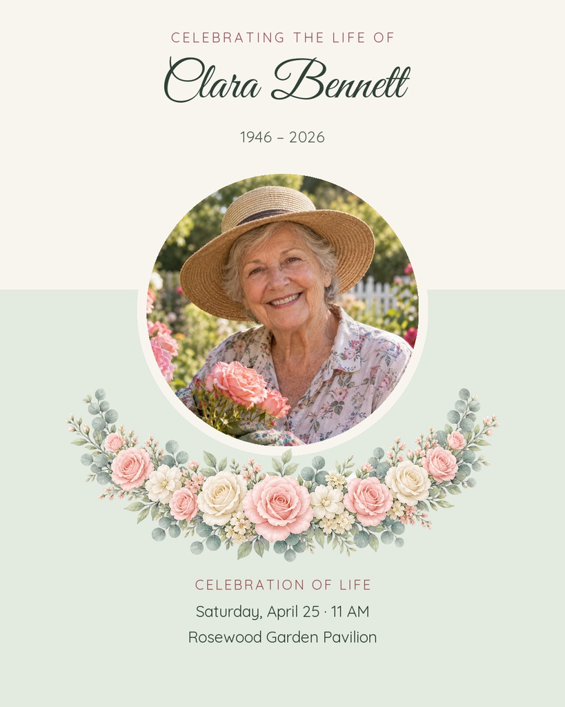 Preview for Where The Roses Grow Portrait Post Template
