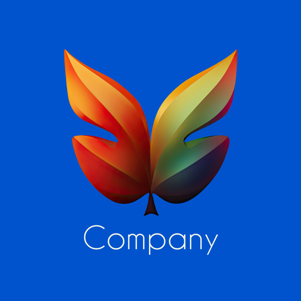 Company logo with colorful leaf