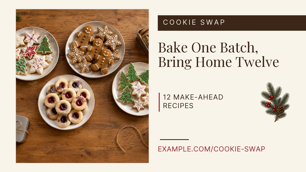 Preview for Cookie Swap Season Landscape Graphic Template