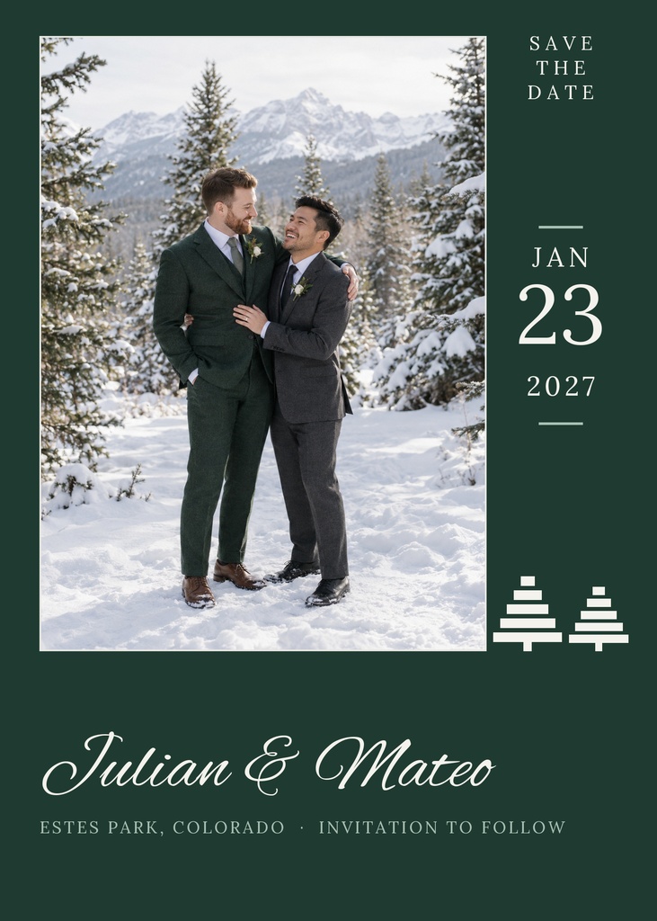 Preview for Evergreen Vows Save The Date Template