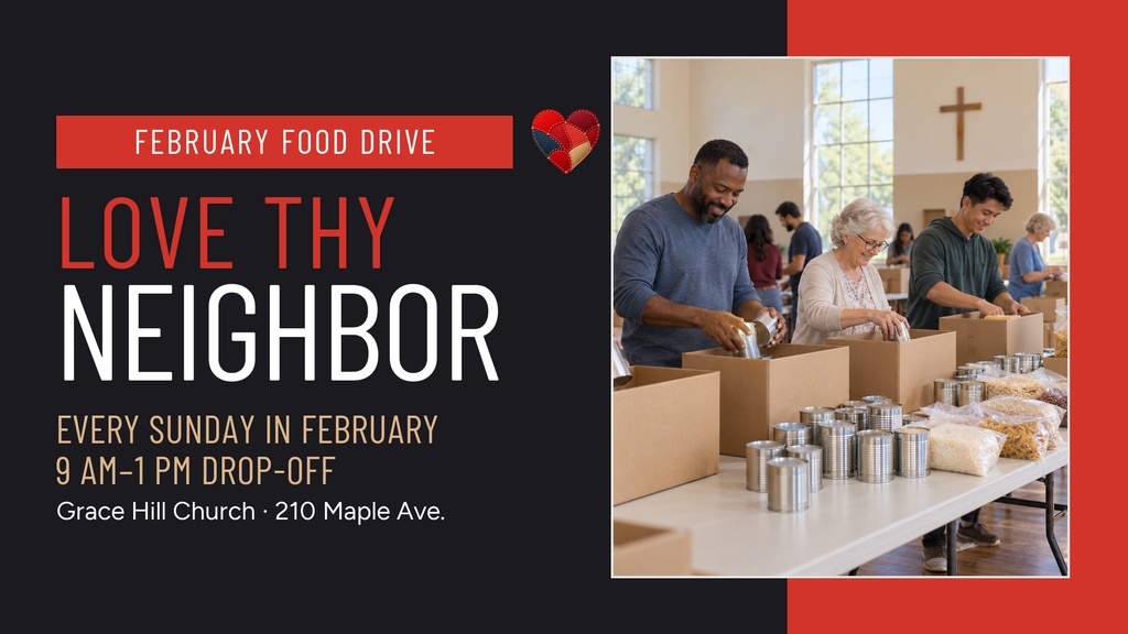 Preview for Love Thy Neighbor Food Drive Landscape Graphic Template