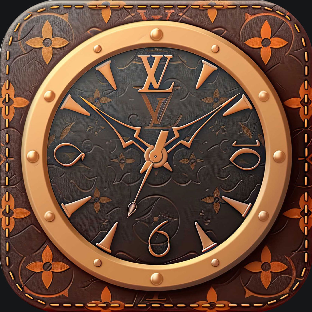 A luxury watch with a gold face and leather strap