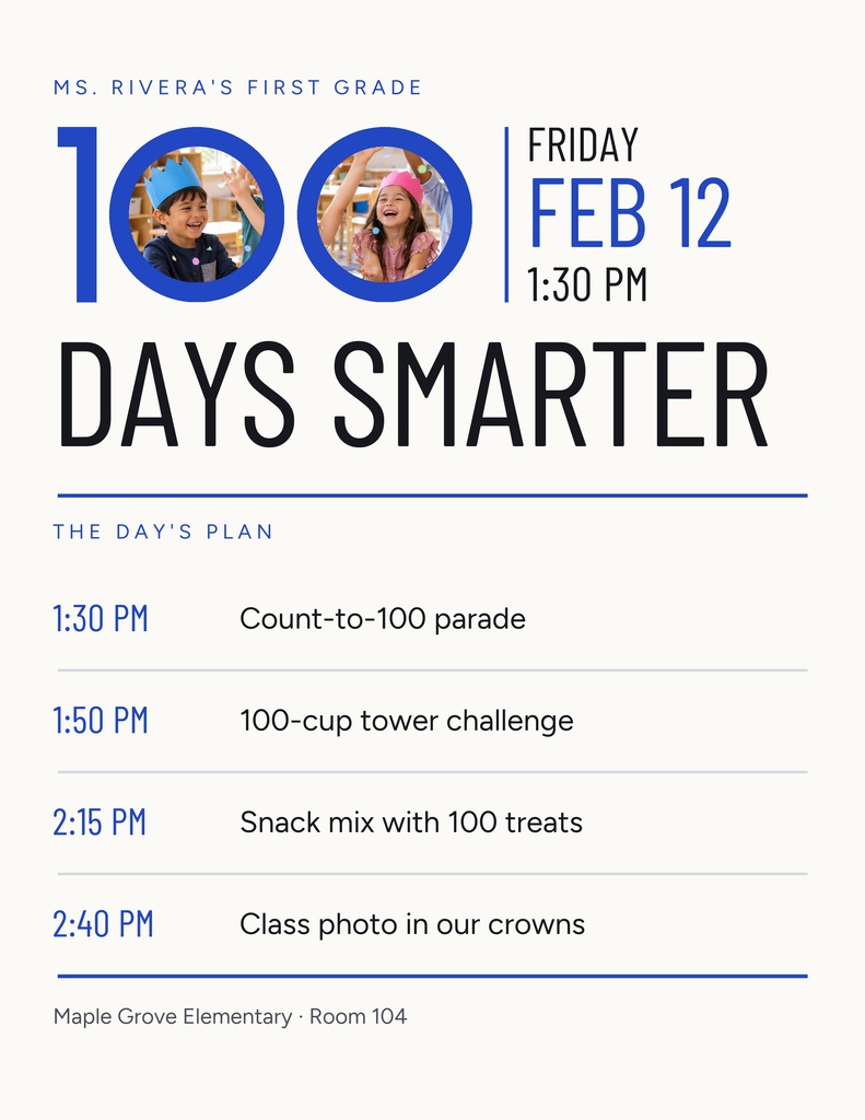 Preview for 100 Days Smarter Letter Flyer Template