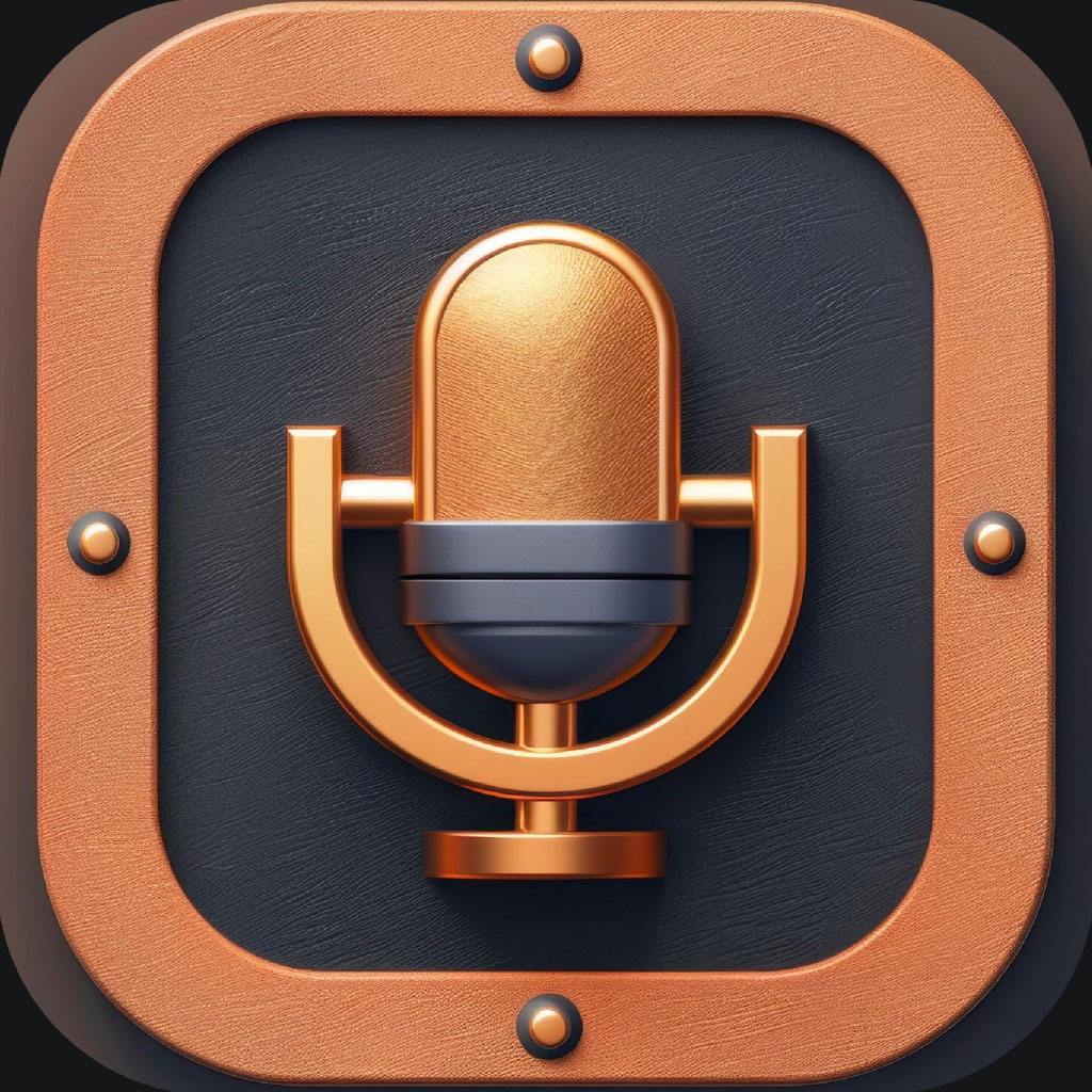 Golden microphone icon