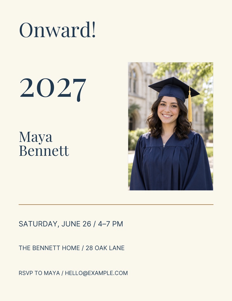 Preview for Onward, Class Of 2027 Letter Flyer Template