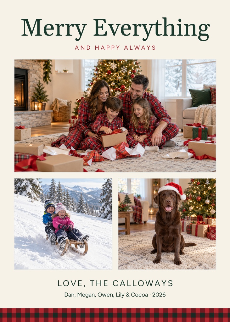 Preview for Merry Everything Portrait Greeting Template