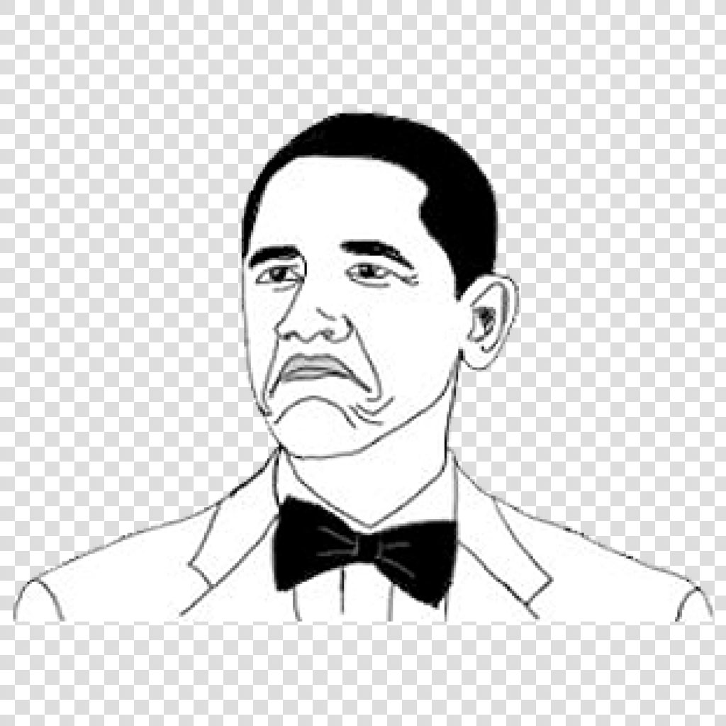 Black and white illustration of a man in a suit and bow tie