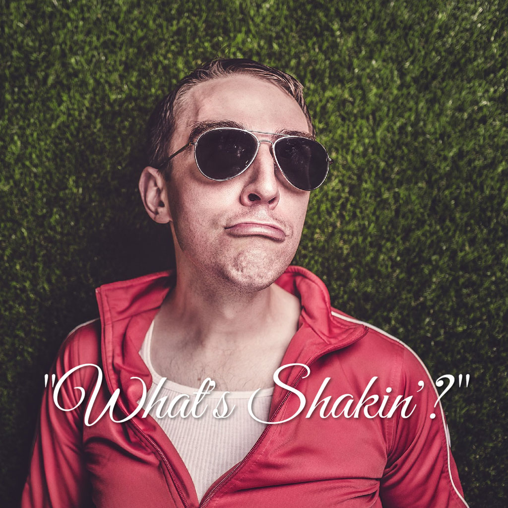 Man in red jacket and sunglasses