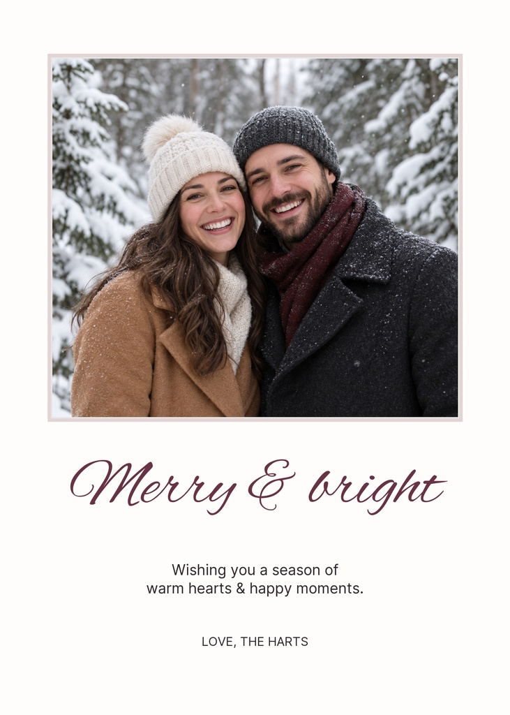 Preview for Warmly Yours 5 × 7 Photo Card Template