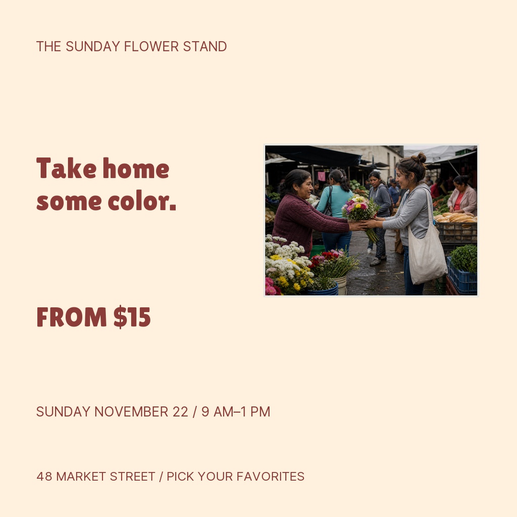 Preview for The Sunday Flower Stand Square Post Template