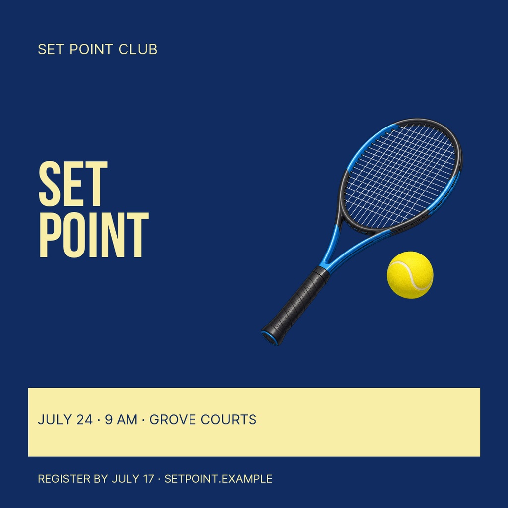Preview for Set Point Club Square Post Template