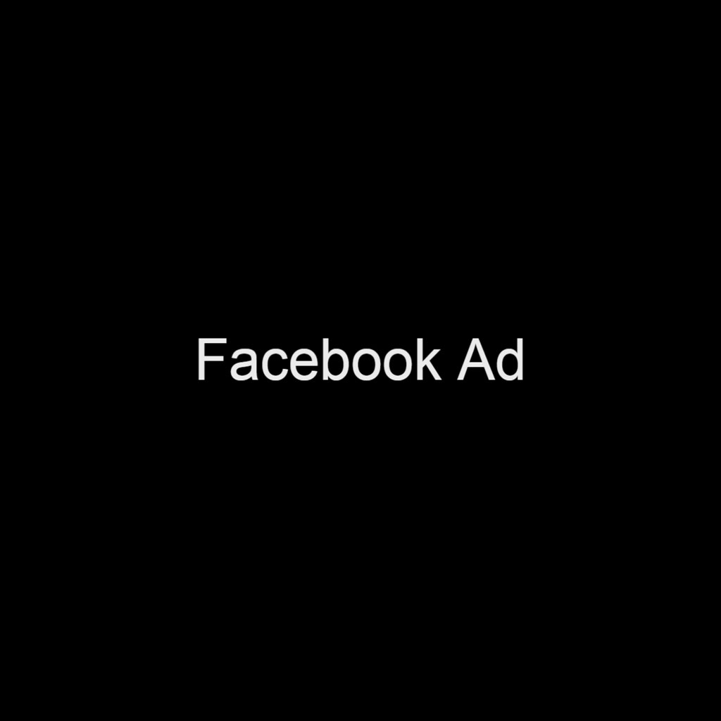 Facebook Ad template with black background