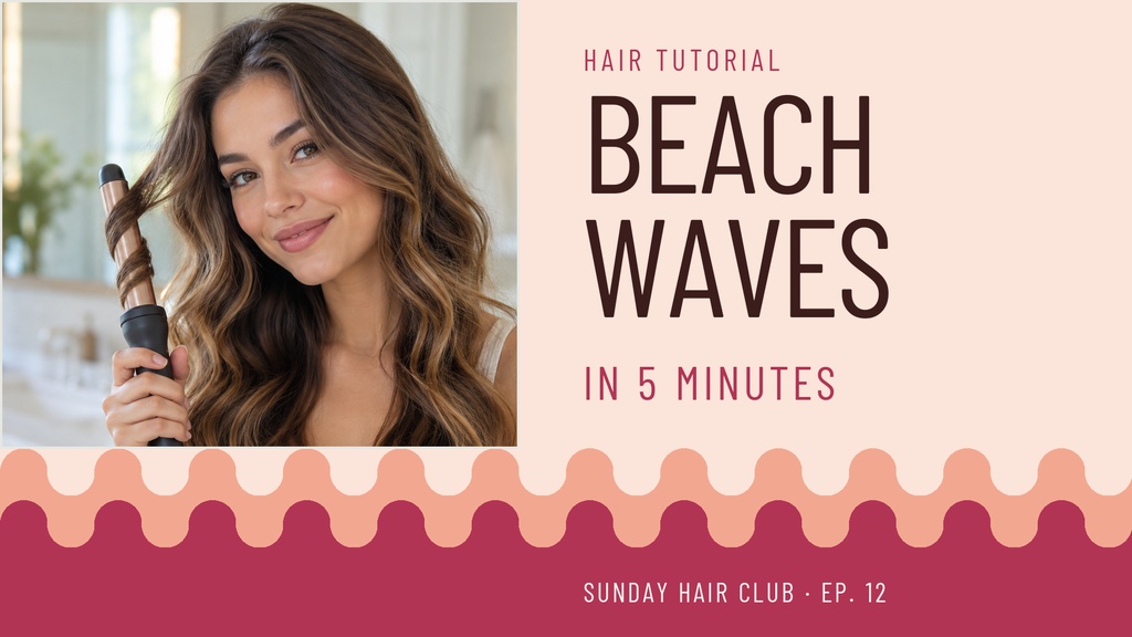 Preview for Beach Waves In Five Minutes Video Series Title Card Template