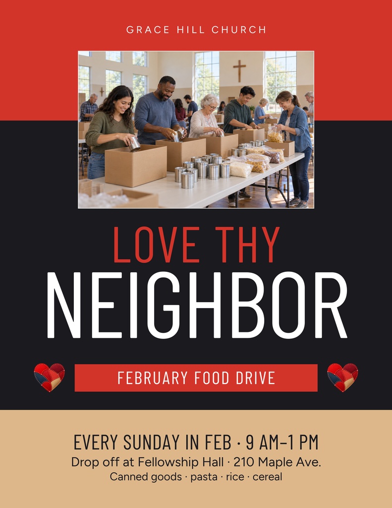 Preview for Love Thy Neighbor Food Drive Letter Flyer Template