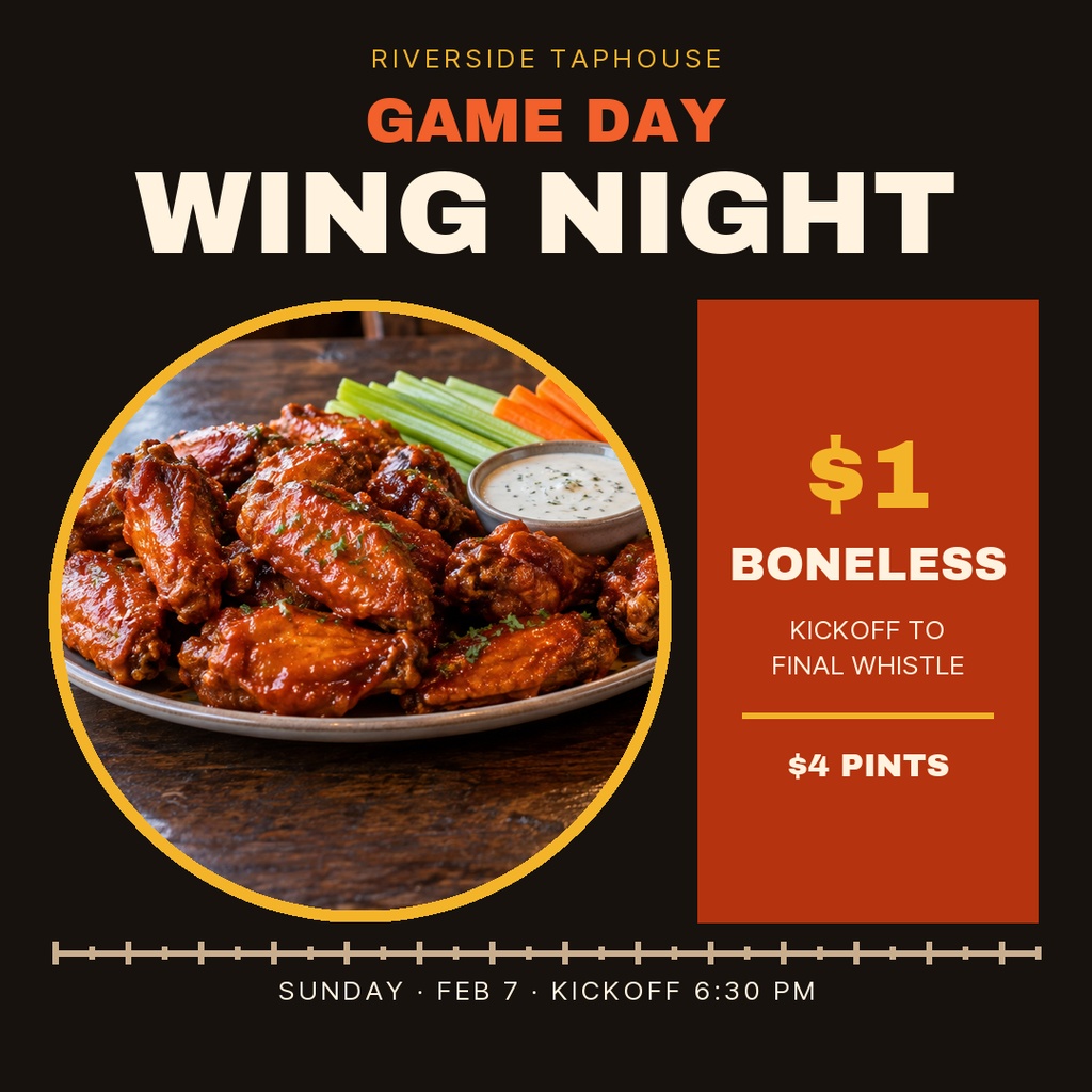 Preview for Game Day Wing Night Square Post Template