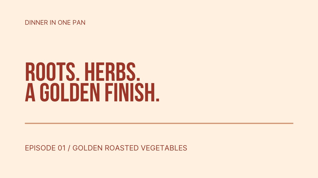 Preview for Dinner In One Pan Video Series Title Card Template