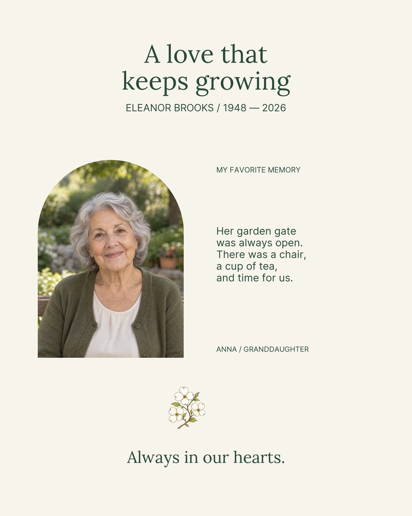 Preview for Always In The Garden Memory Page Template