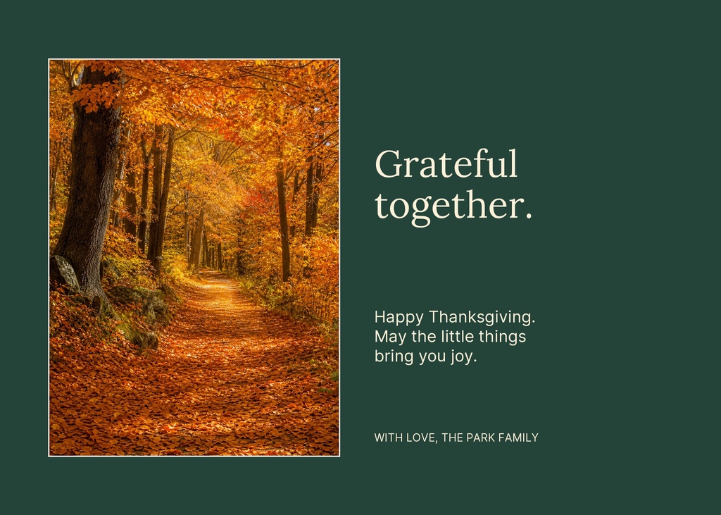 Preview for Grateful Together 7 × 5 Greeting Card Template